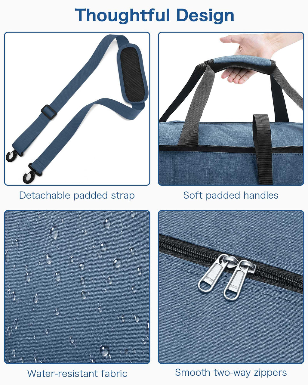 120L Foldable Waterproof Travel Duffel Bag with Shoe Compartment