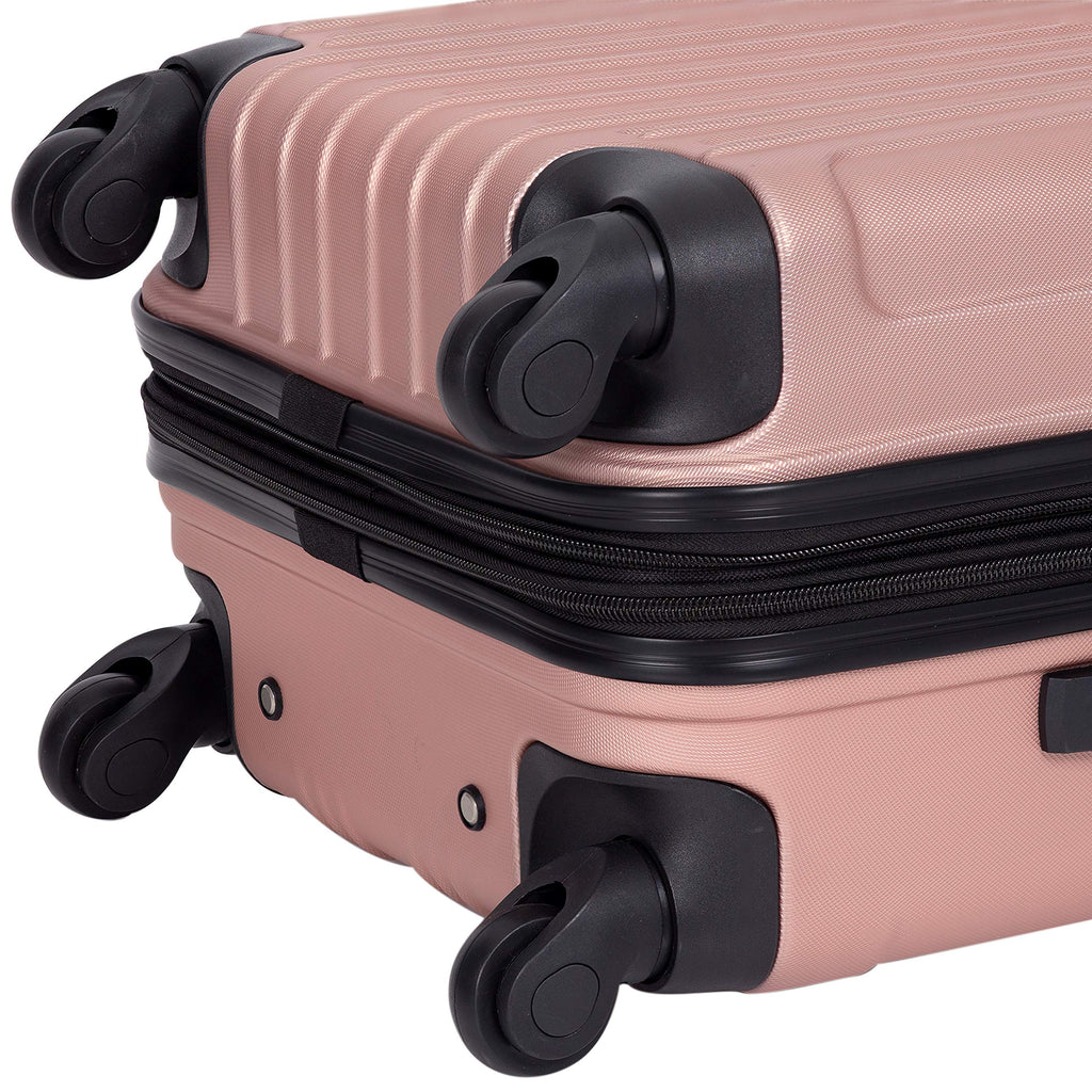 Rose Gold Hardside Luggage Set - 4-Piece Travel Kit -  by Handbags Specialist Headquarter | Available at Handbags Specialist Headquarter
