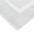 Soft Silver Banded Bath Rug Mat - Decor by Handbags Specialist Headquarter | Available at Handbags Specialist Headquarter