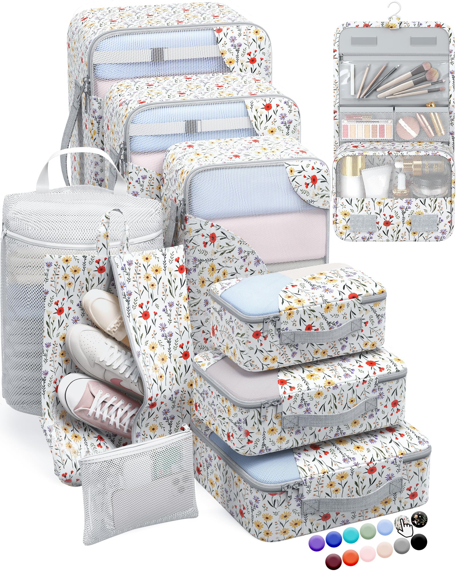 OlarHike Travel Cube Set - Cream Organizer & Gifts -  by Handbags Specialist Headquarter | Available at Handbags Specialist Headquarter