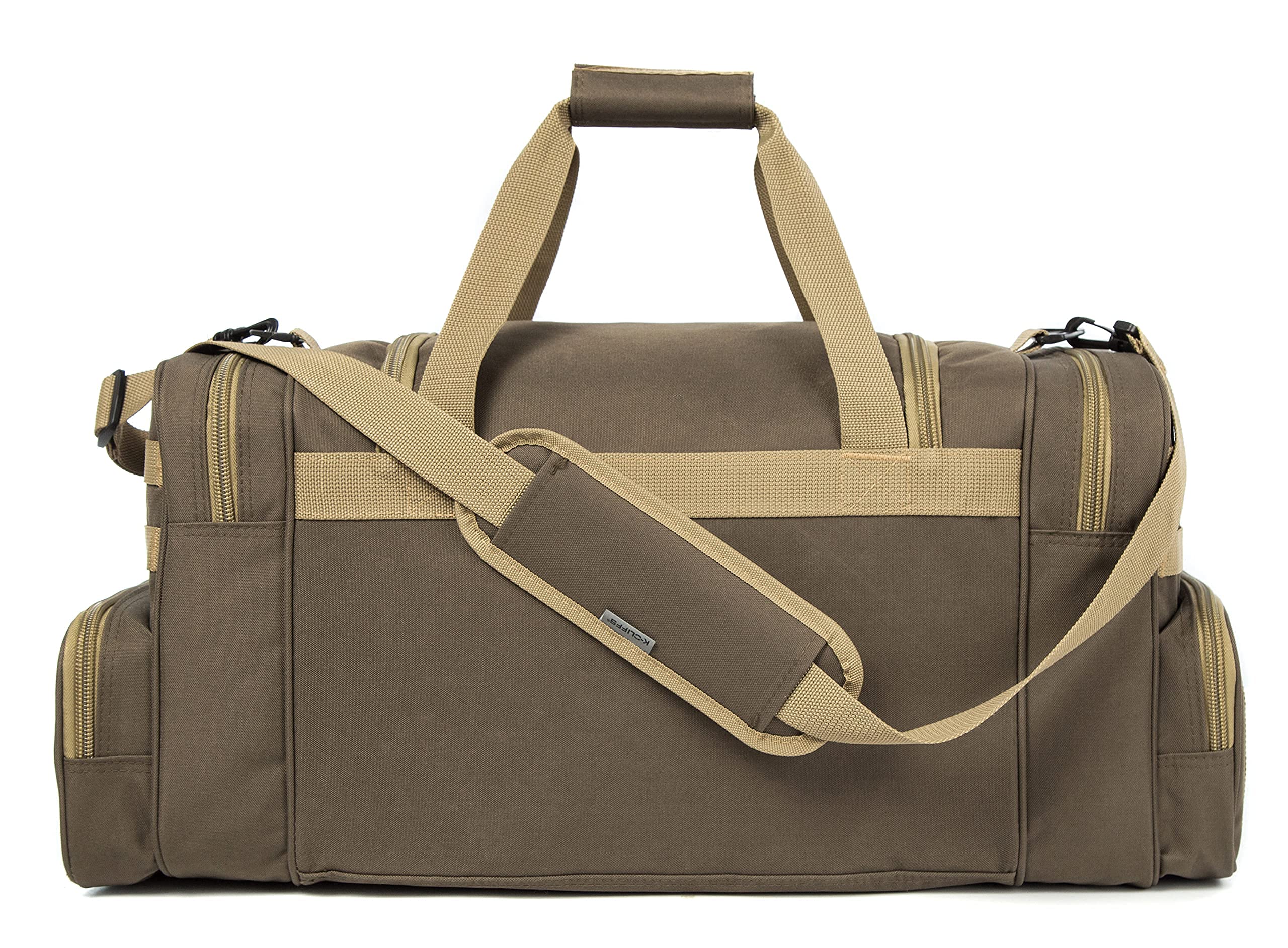 K-Cliffs Heavy Duty Tactical Range Duffel Quality Gear Travel Sports Gym Equipment Bag Military Molle Lockable Zippers with US Flag Patch 27 Inch Black – ##variant## 