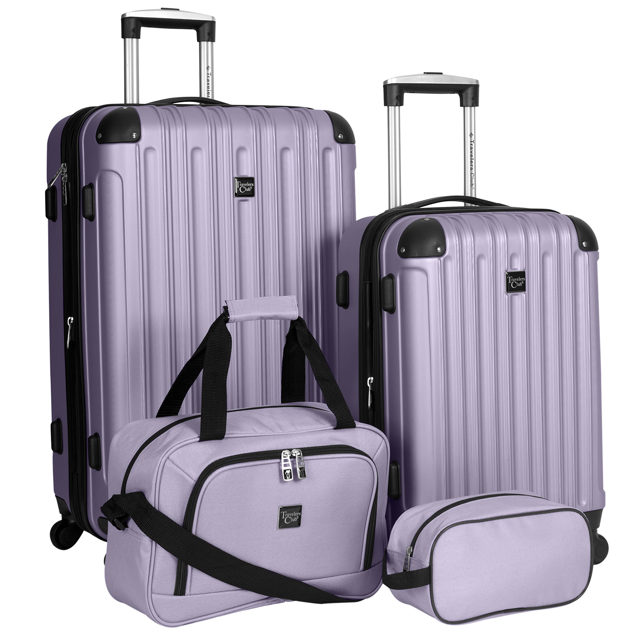 Rose Gold Hardside Luggage Set - 4-Piece Travel Kit -  by Handbags Specialist Headquarter | Available at Handbags Specialist Headquarter