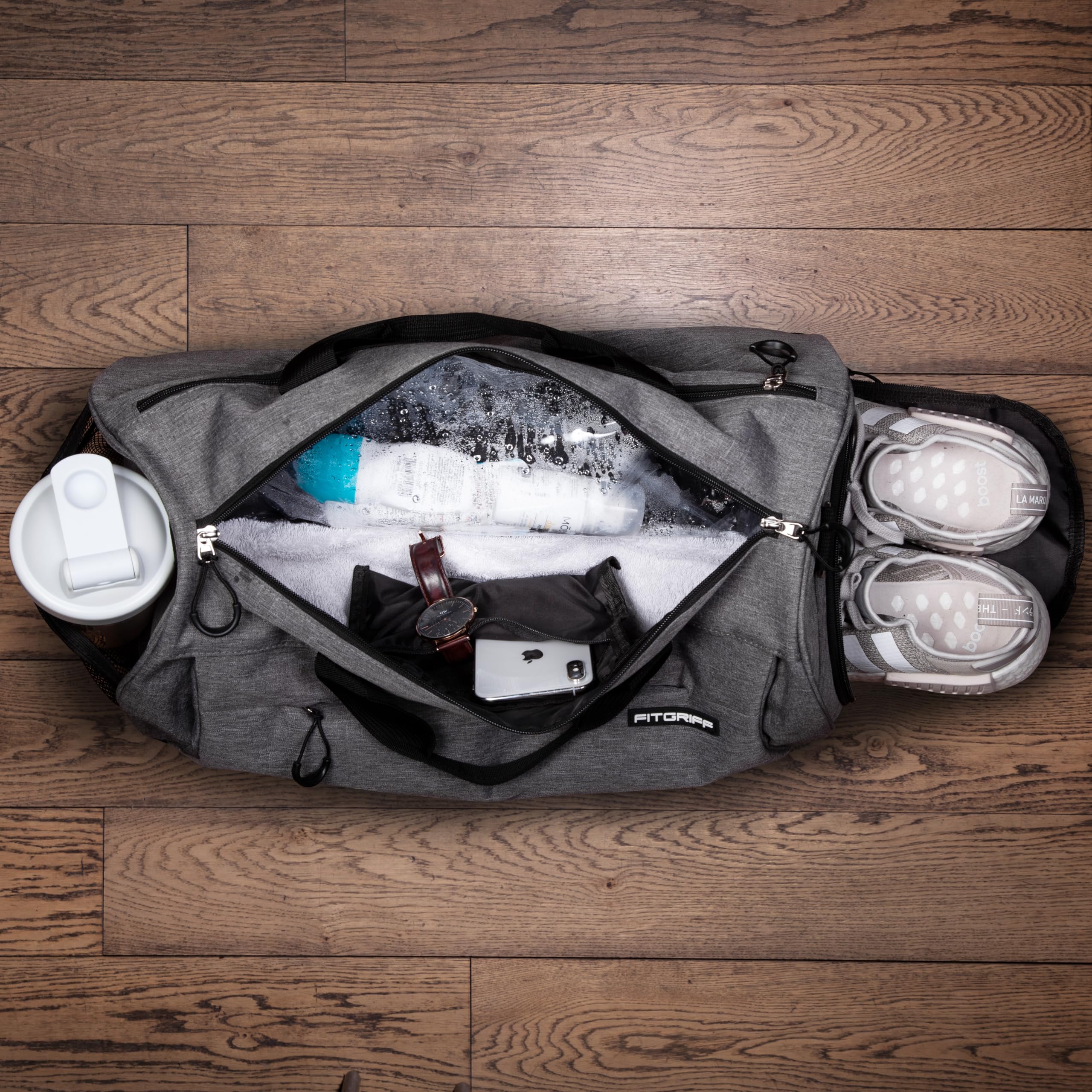 Fitgriff® Gym Bag with Shoe & Wet Compartment