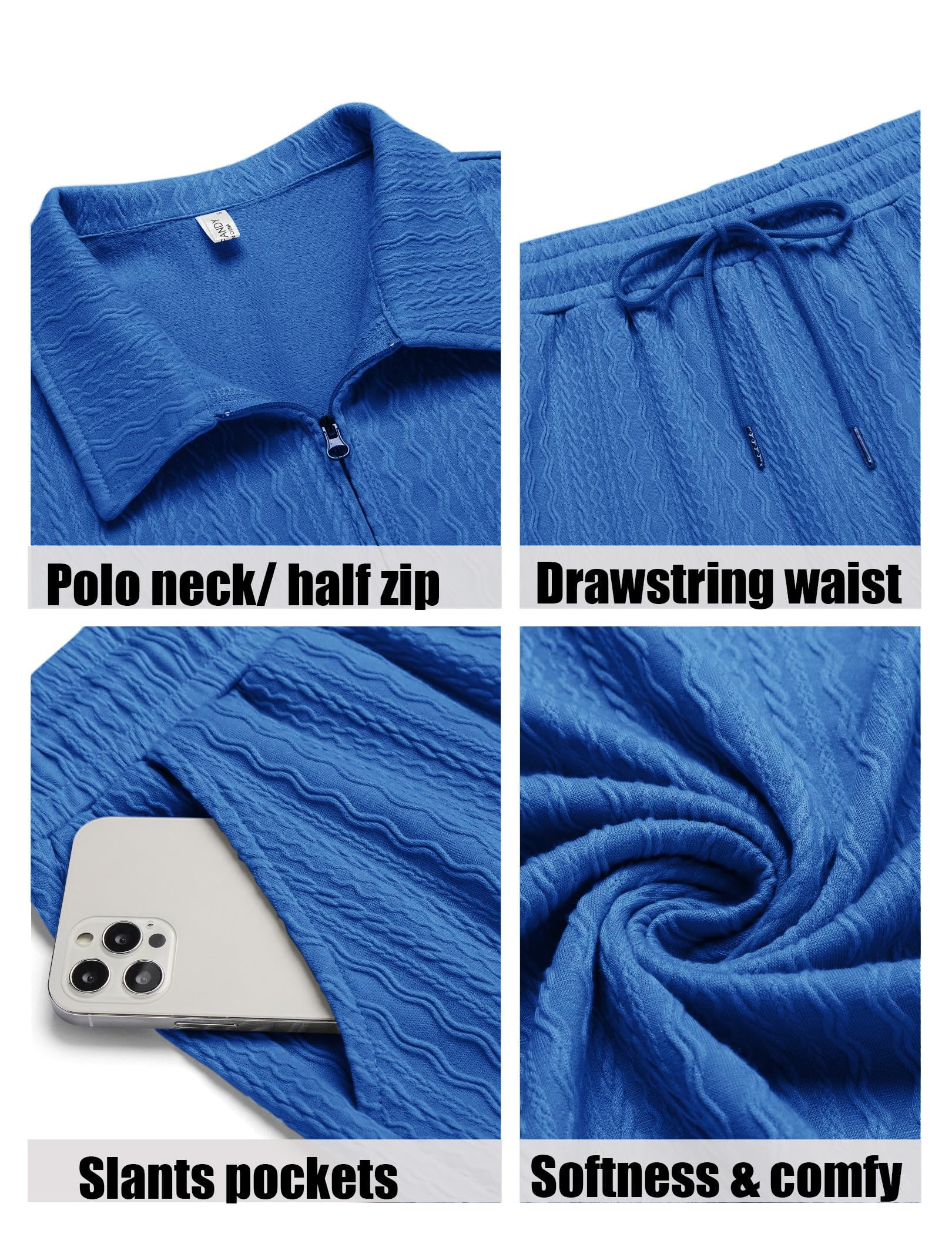 COOFANDY Men's 2 Piece Polo Shirt & Shorts Set