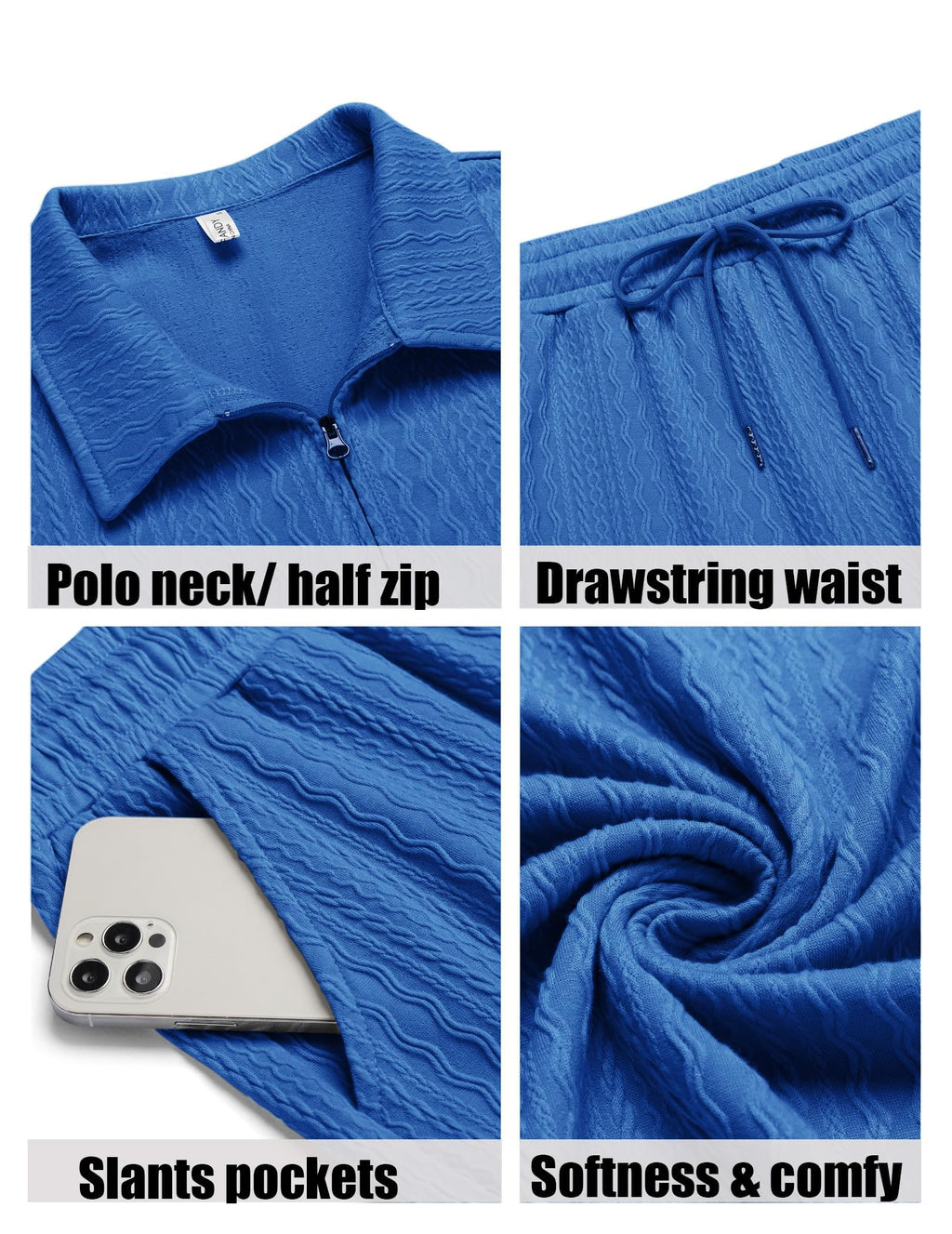 COOFANDY Men's 2 Piece Polo Shirt & Shorts Set