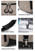 Fitgriff® Gym Bag with Shoe & Wet Compartment