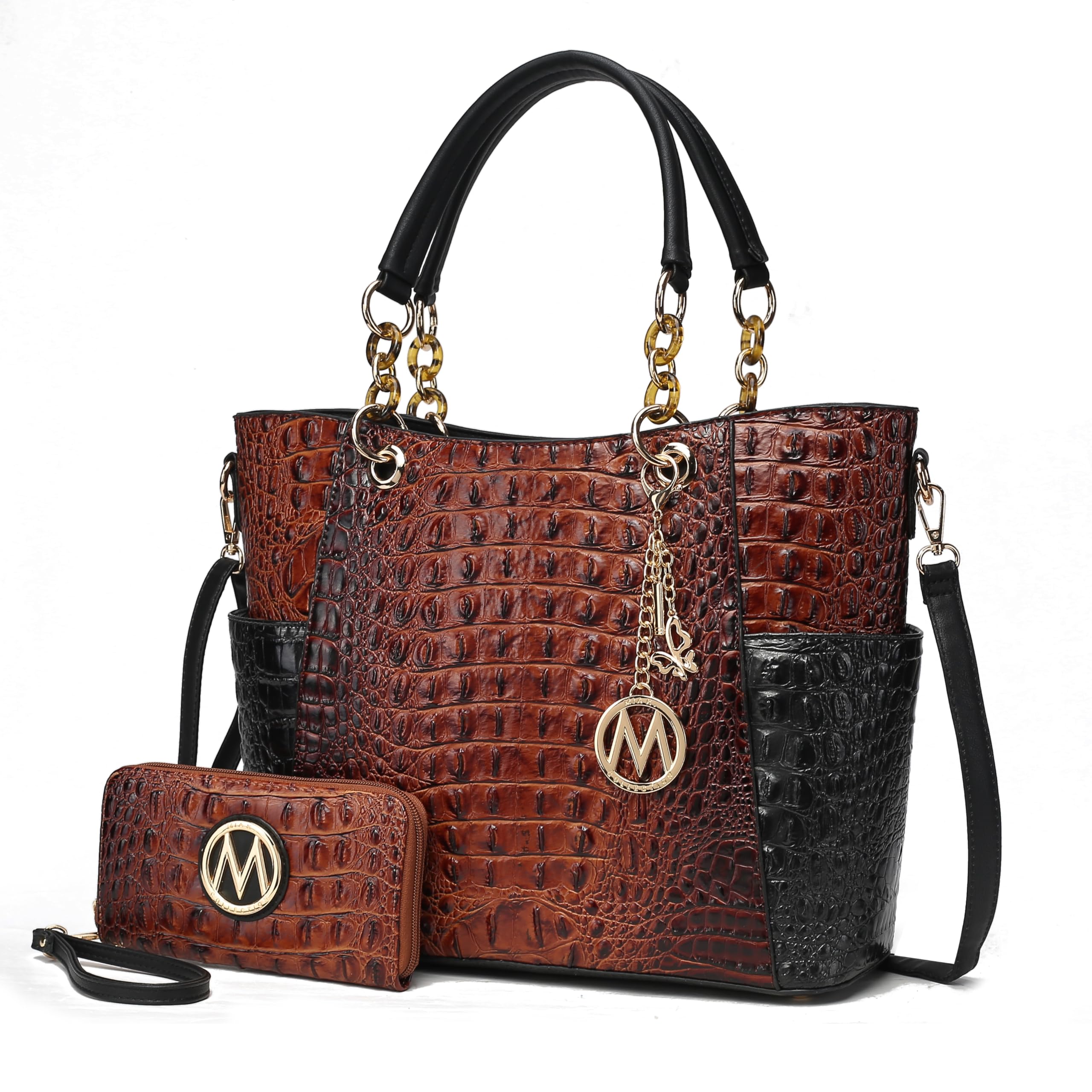 MKF Collection Vegan Leather Tote & Wallet Set