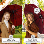 TUMELLA Elite Windproof Travel Umbrella -  by Handbags Specialist Headquarter | Available at Handbags Specialist Headquarter