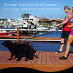 RhinoGrip Aqua: Double Handle Reflective Dog Leash -  by Handbags Specialist Headquarter | Available at Handbags Specialist Headquarter