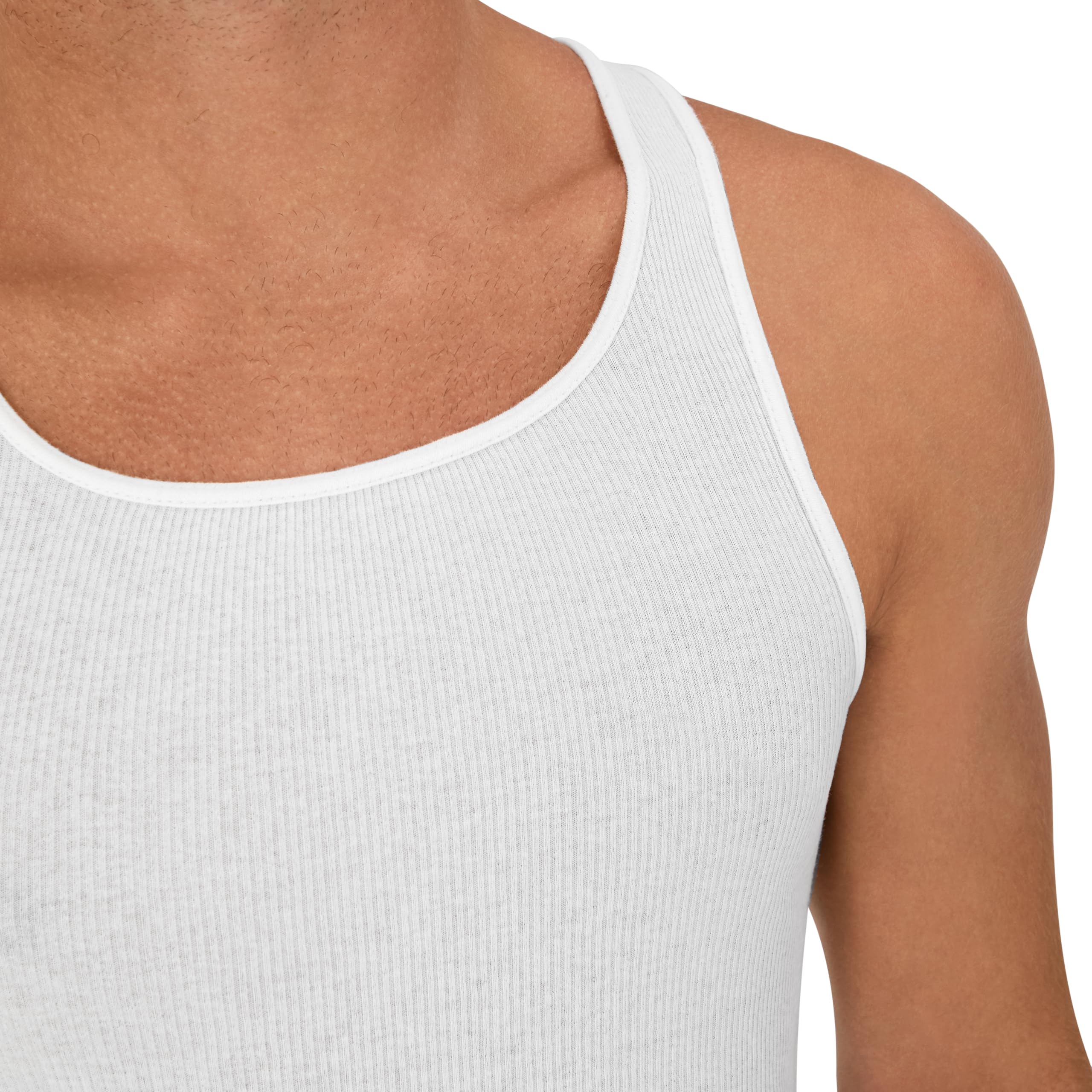 CoolFlex Men's Ribbed Tank Pack - White/Black/Gray