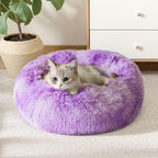PawCozy Nest: Plush Anti-Anxiety Pet Bed, Light Grey -  by Handbags Specialist Headquarter | Available at Handbags Specialist Headquarter
