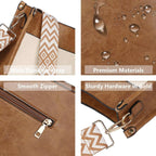 AUYOCO Chic Vegan Leather Crossbody Bag with Strap -  by Handbags Specialist Headquarter | Available at Handbags Specialist Headquarter