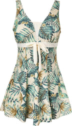 Plus Size Tummy Control Swimdress with Boyshorts