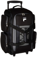 Fila 22 UltraLite Black Rolling Duffel Bag -  by Handbags Specialist Headquarter | Available at Handbags Specialist Headquarter