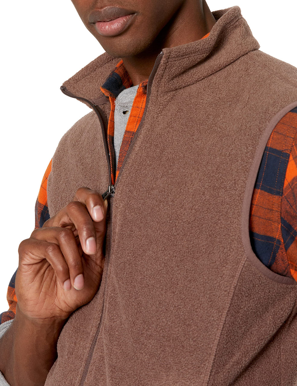 PolarZip Men's Fleece Vest – Big & Tall by Essentials