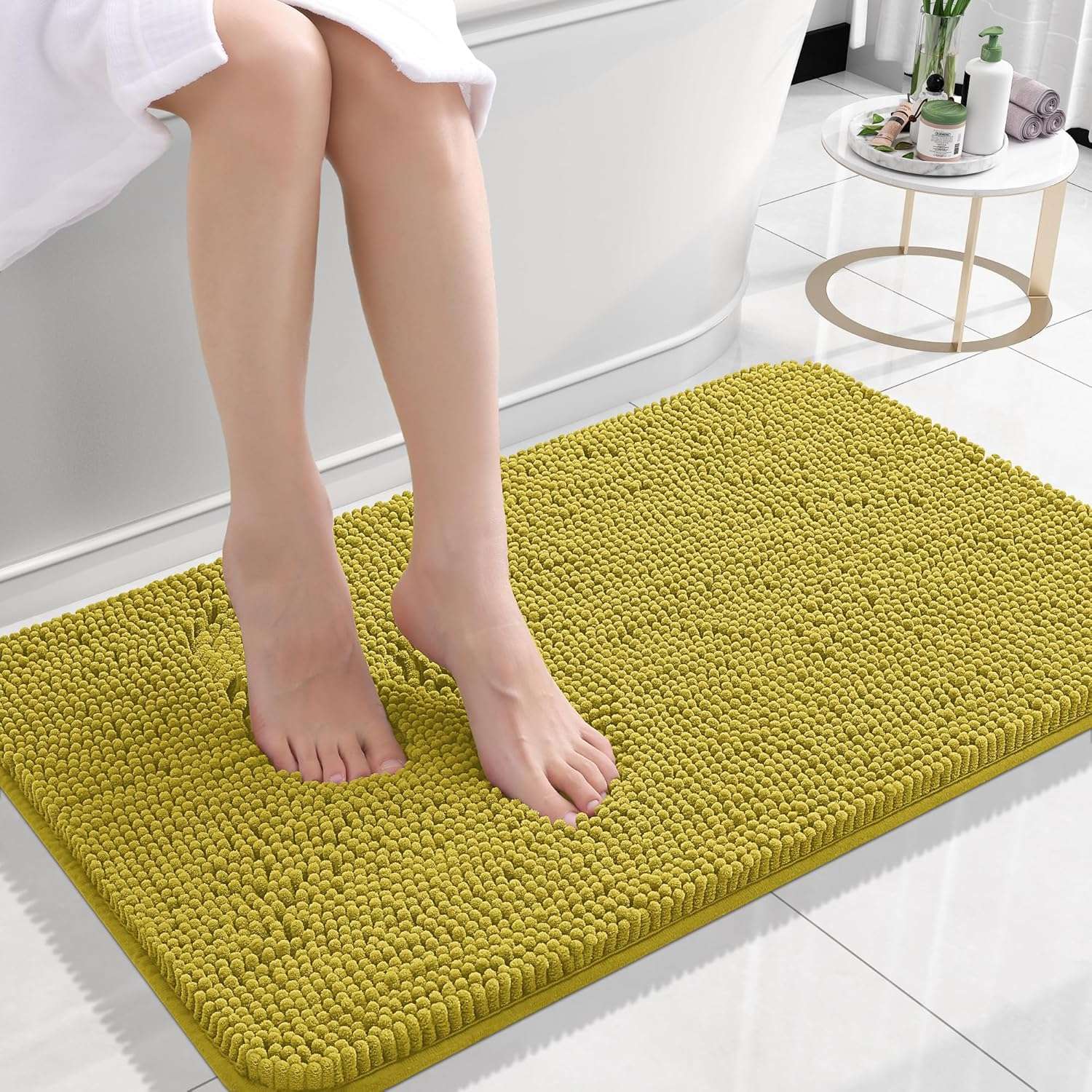 OLANLY Luxe Chenille Bath Mat - Quick Dry & Soft - Decor by Handbags Specialist Headquarter | Available at Handbags Specialist Headquarter