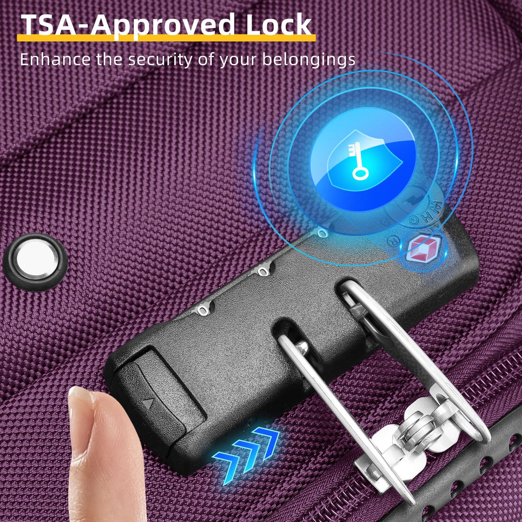 LARVENDER Expandable 5-Piece Spinner Luggage Set -  by Handbags Specialist Headquarter | Available at Handbags Specialist Headquarter