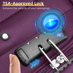 LARVENDER Expandable 5-Piece Spinner Luggage Set -  by Handbags Specialist Headquarter | Available at Handbags Specialist Headquarter