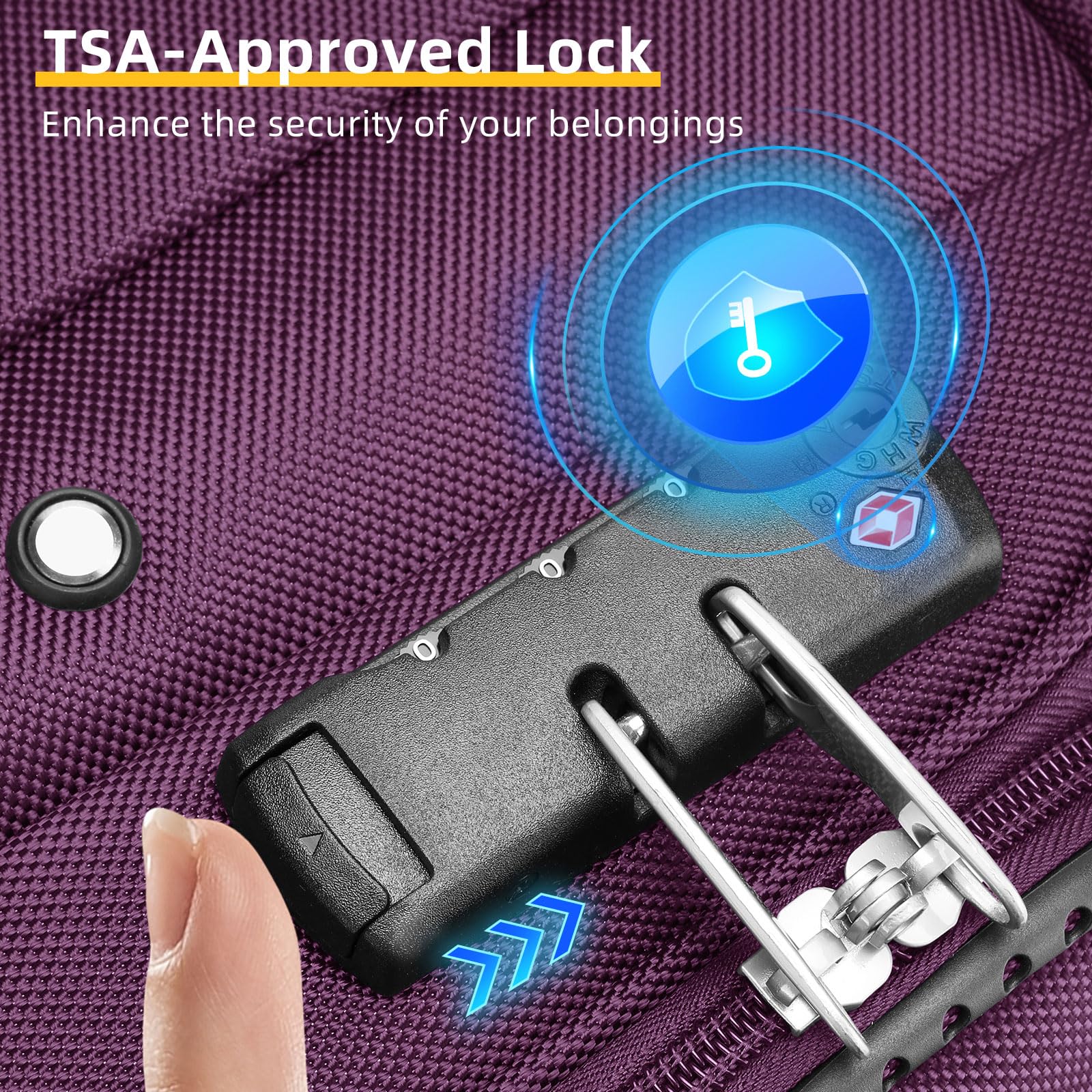 LARVENDER Expandable 5-Piece Spinner Luggage Set -  by Handbags Specialist Headquarter | Available at Handbags Specialist Headquarter