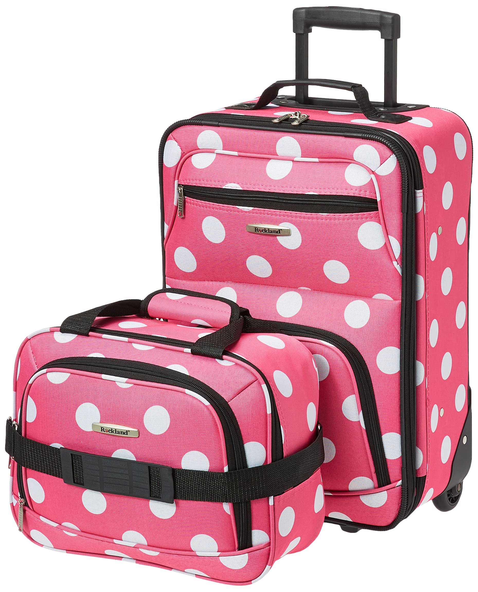 Rockland Expandable Dot Luggage Set - 2 Piece -  by Handbags Specialist Headquarter | Available at Handbags Specialist Headquarter