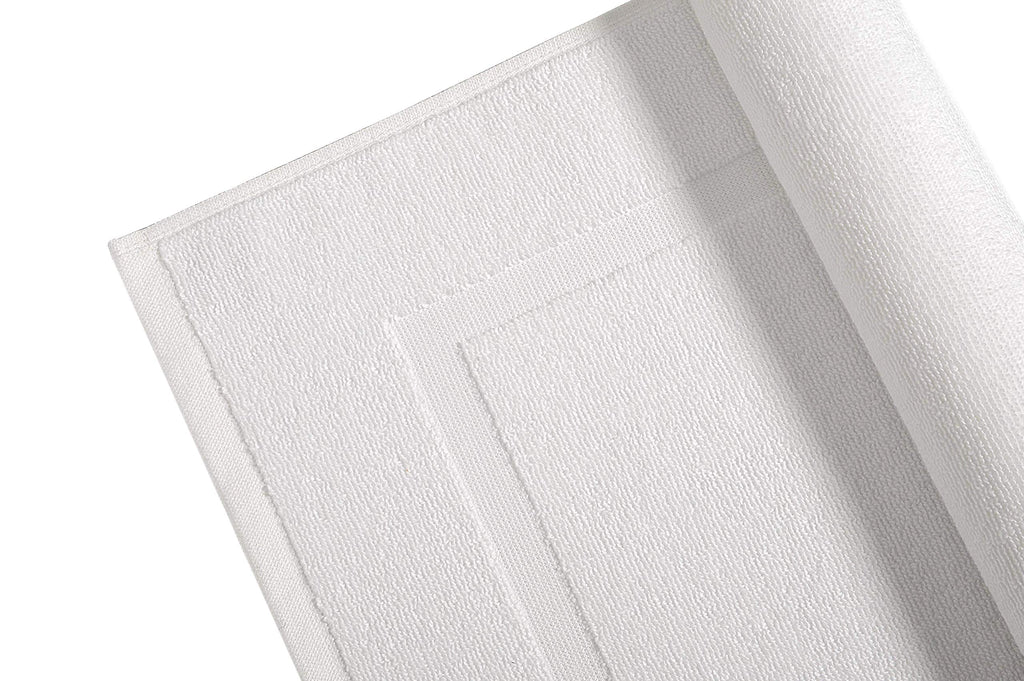 Soft Silver Banded Bath Rug Mat - Decor by Handbags Specialist Headquarter | Available at Handbags Specialist Headquarter