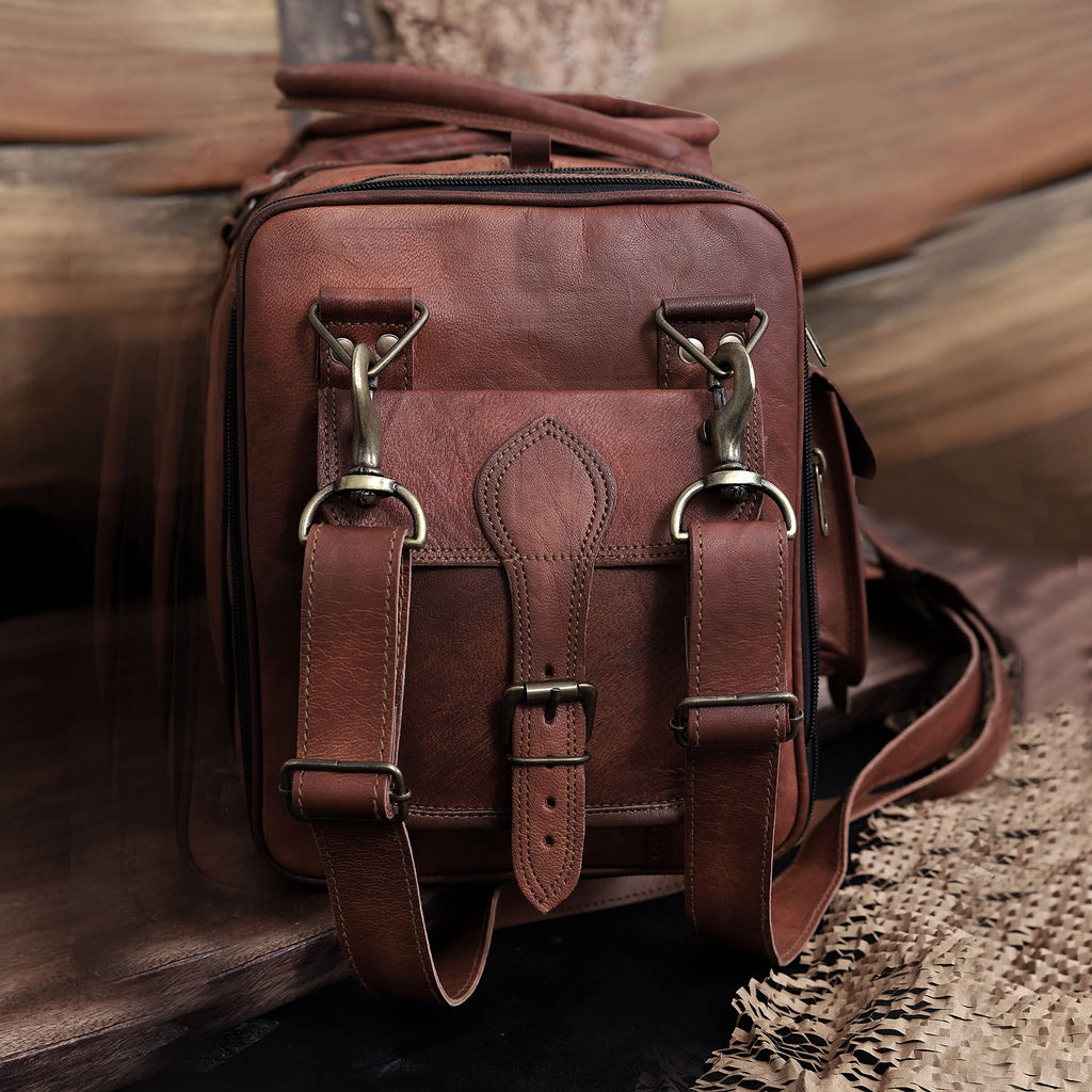 Vintage Leather 32 Handmade Travel Duffle Bag