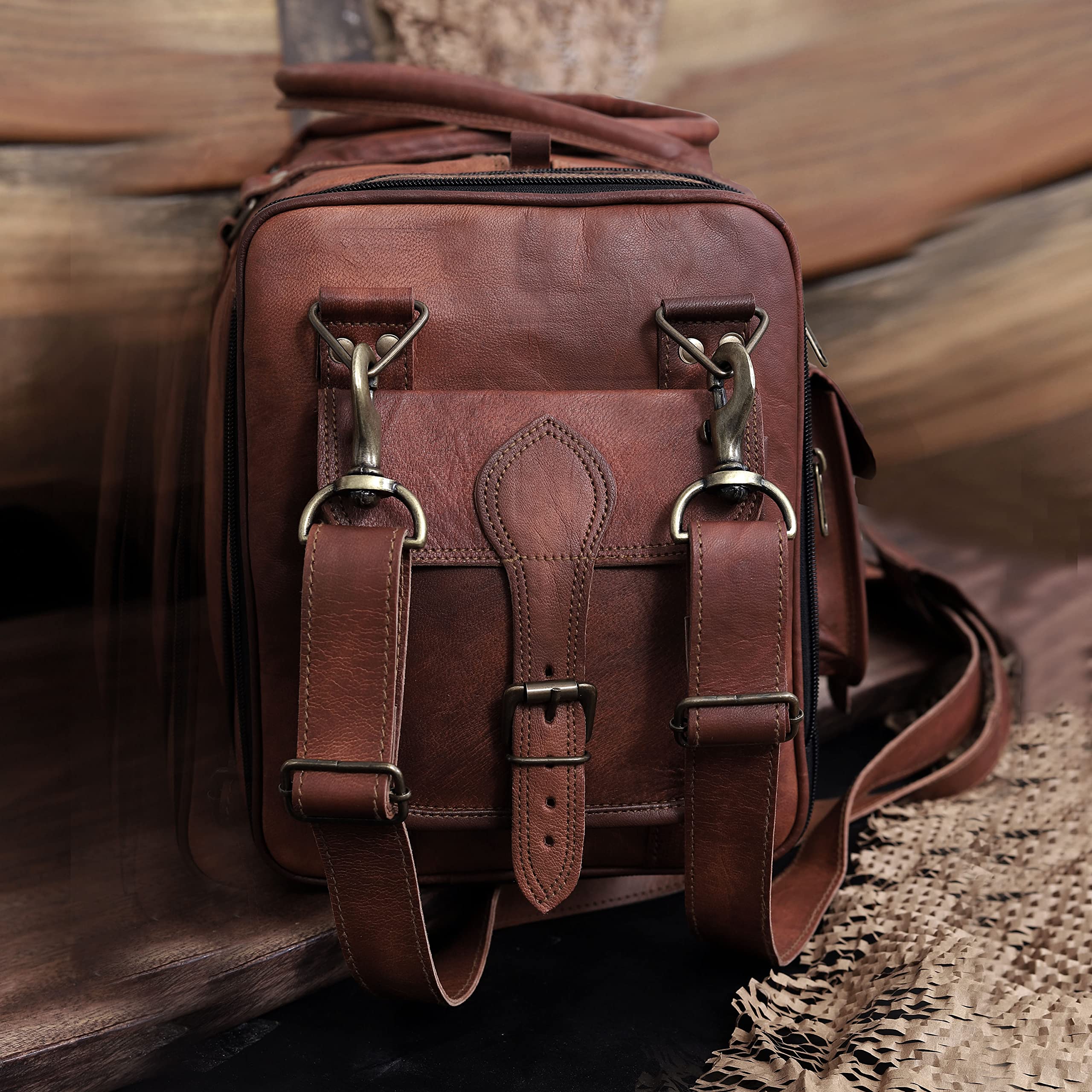 Vintage Leather 32 Handmade Travel Duffle Bag