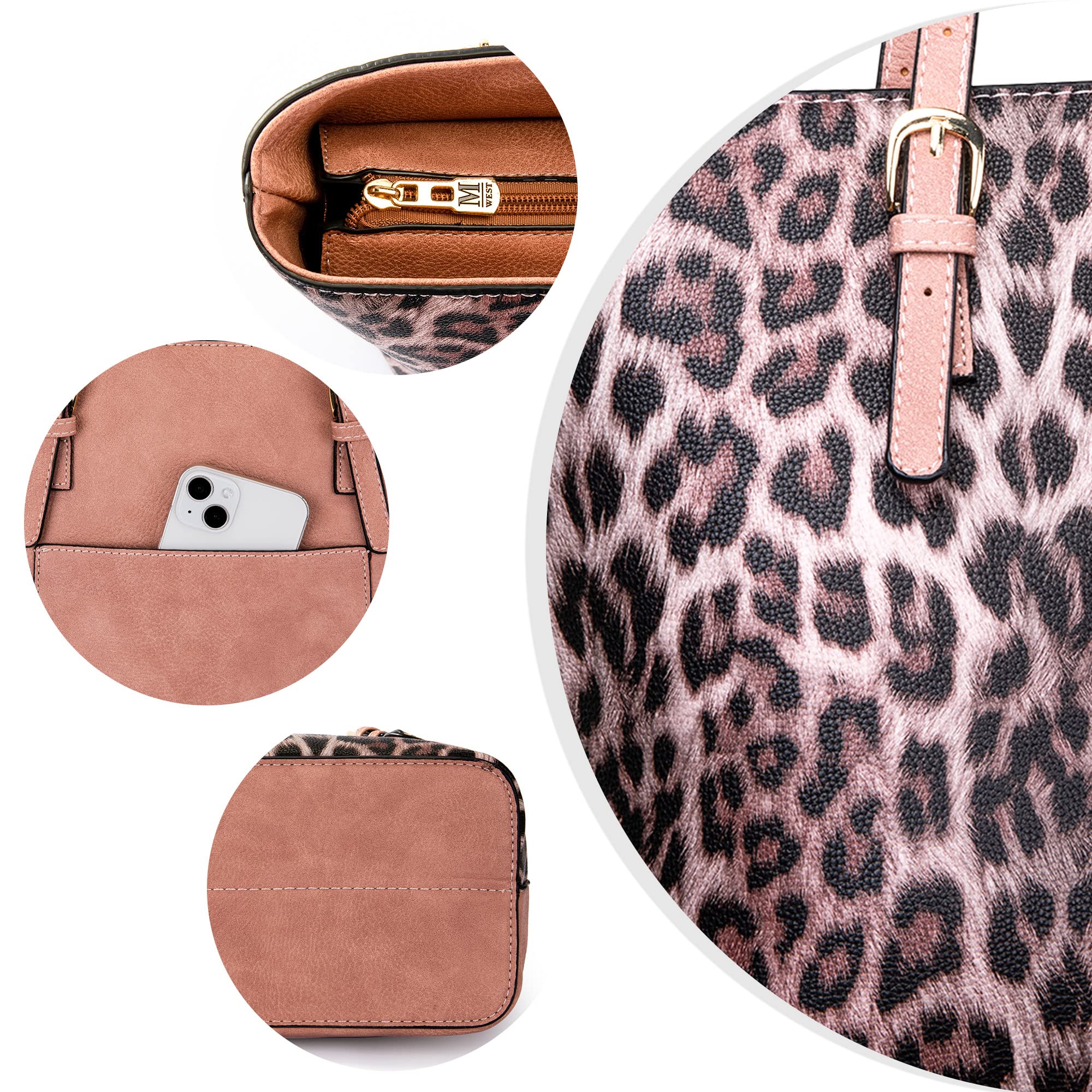 Leopard Luxe: Montana West 3pc Tote & Satchel Set