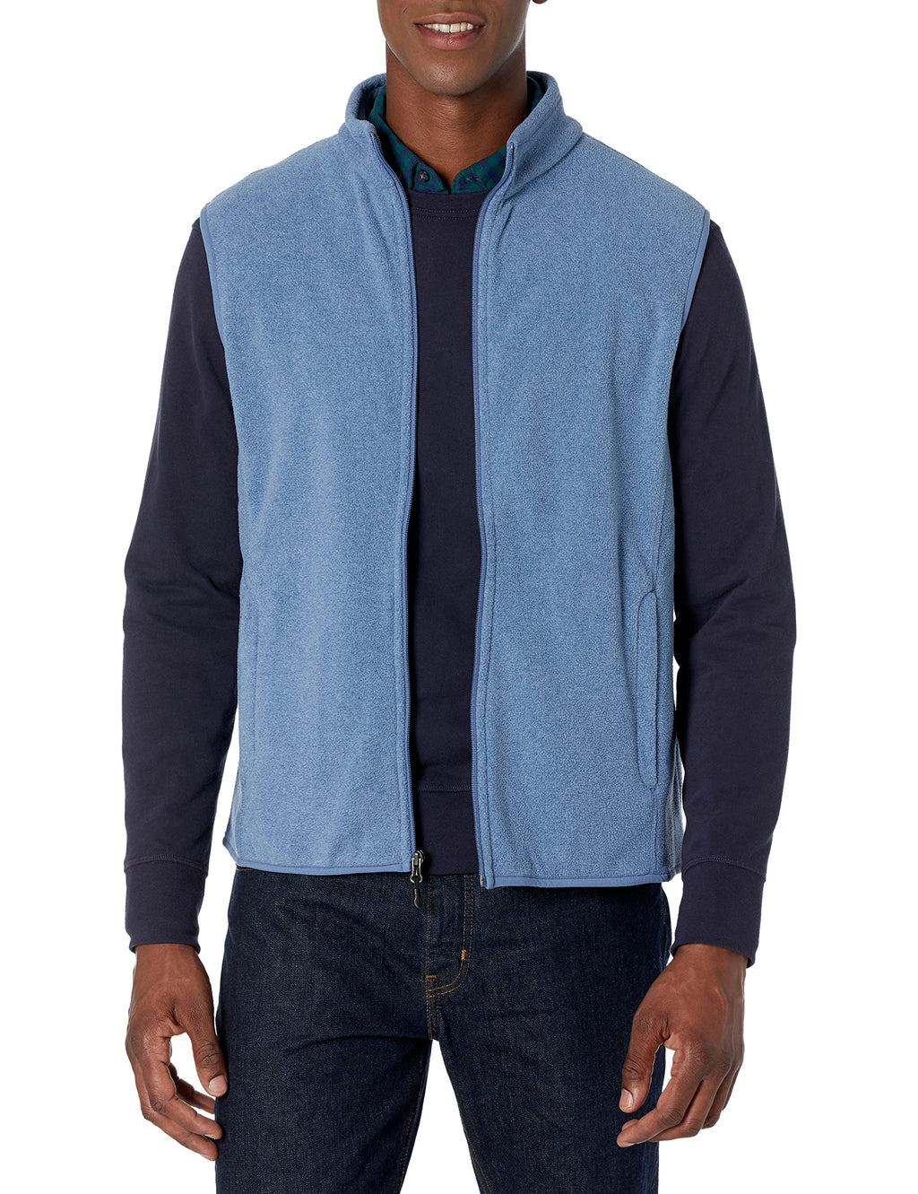PolarZip Men's Fleece Vest – Big & Tall by Essentials