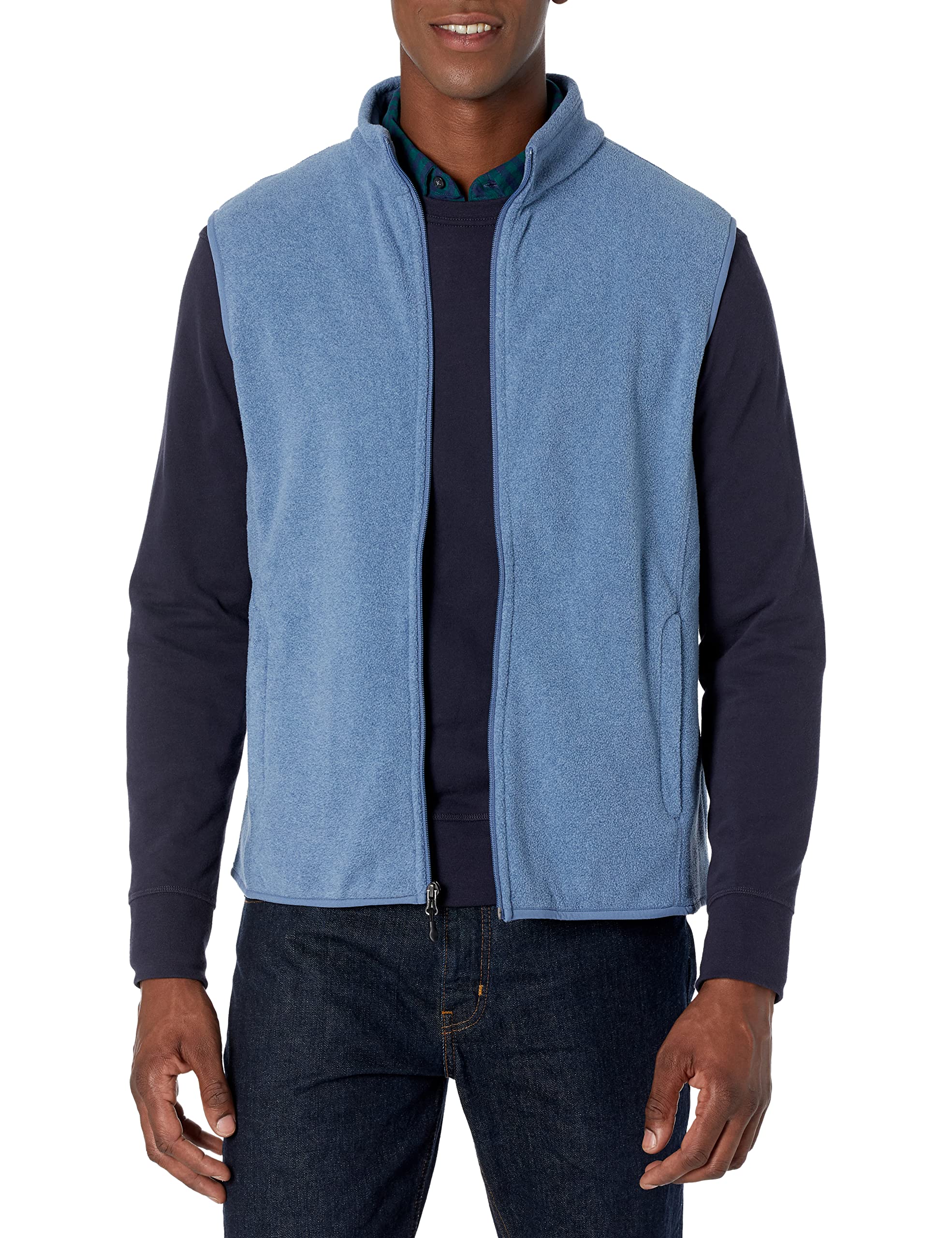 PolarZip Men's Fleece Vest – Big & Tall by Essentials
