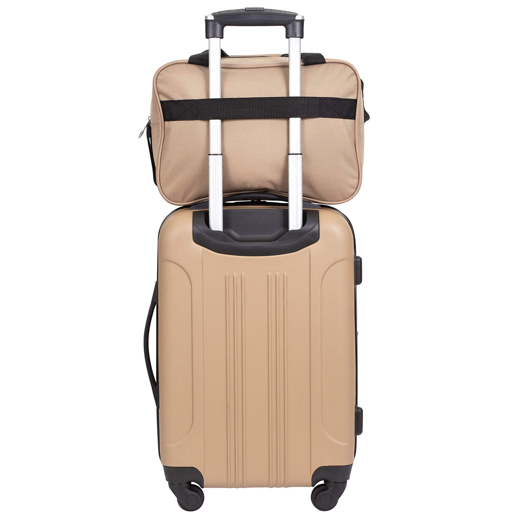 Rose Gold Hardside Luggage Set - 4-Piece Travel Kit -  by Handbags Specialist Headquarter | Available at Handbags Specialist Headquarter