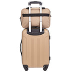 Rose Gold Hardside Luggage Set - 4-Piece Travel Kit -  by Handbags Specialist Headquarter | Available at Handbags Specialist Headquarter