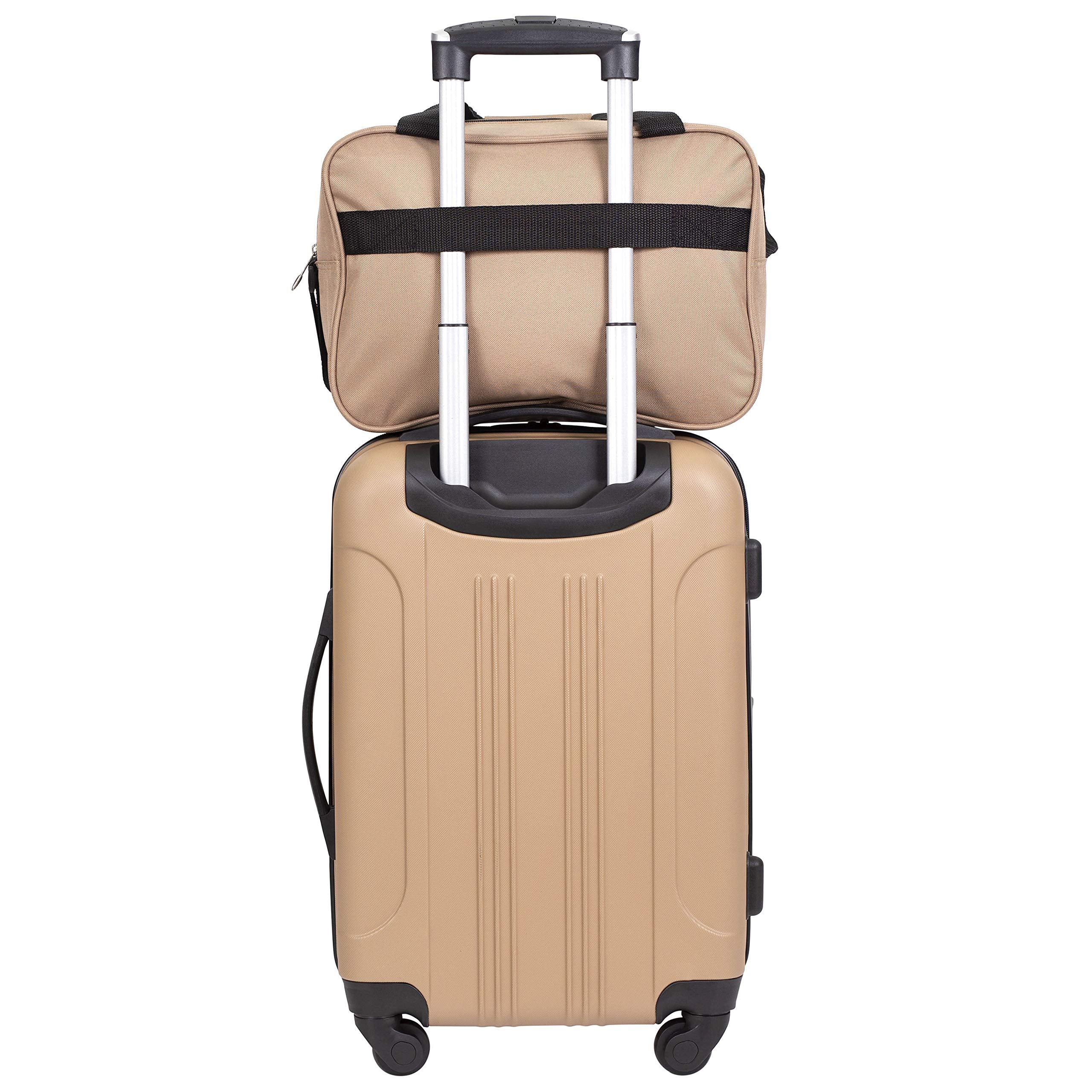 Rose Gold Hardside Luggage Set - 4-Piece Travel Kit -  by Handbags Specialist Headquarter | Available at Handbags Specialist Headquarter
