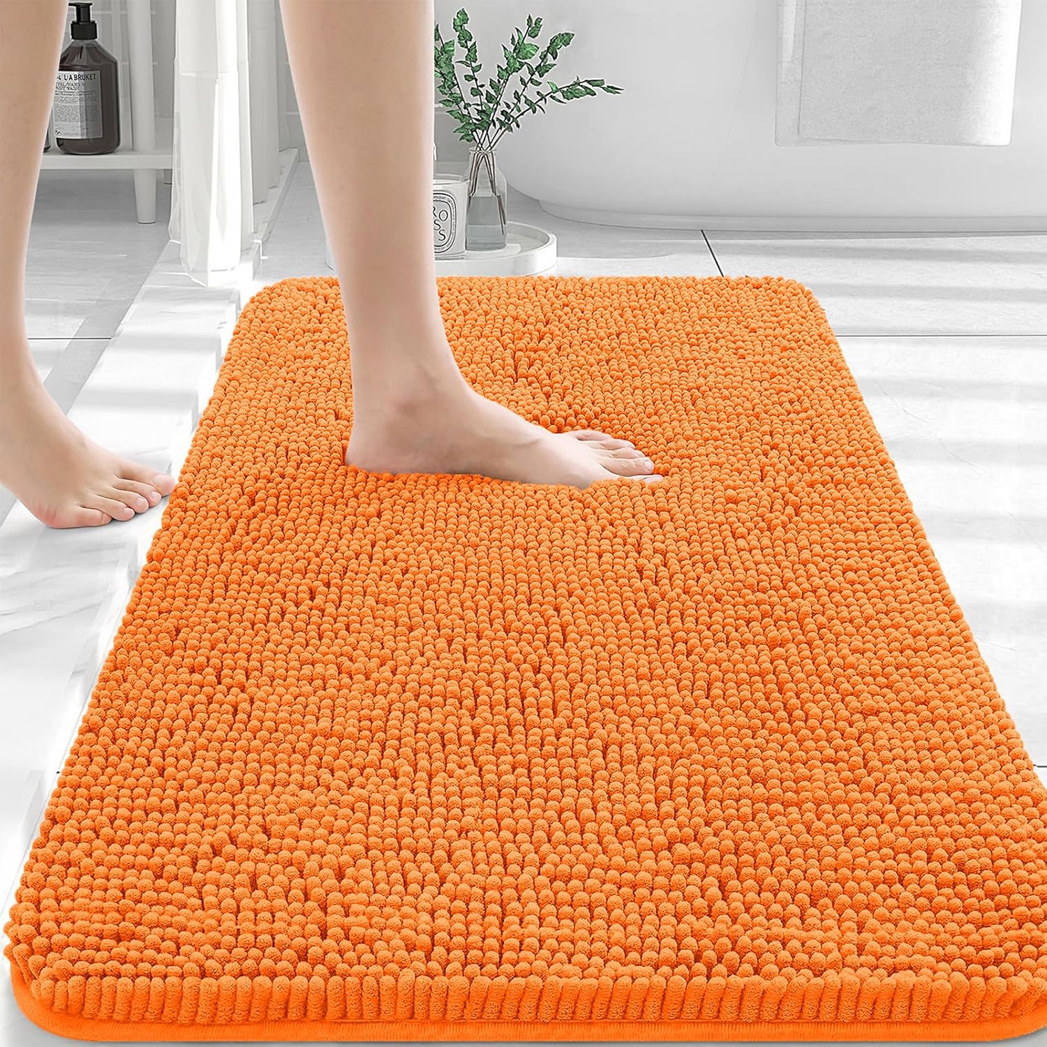 OLANLY Luxe Chenille Bath Mat - Quick Dry & Soft - Decor by Handbags Specialist Headquarter | Available at Handbags Specialist Headquarter