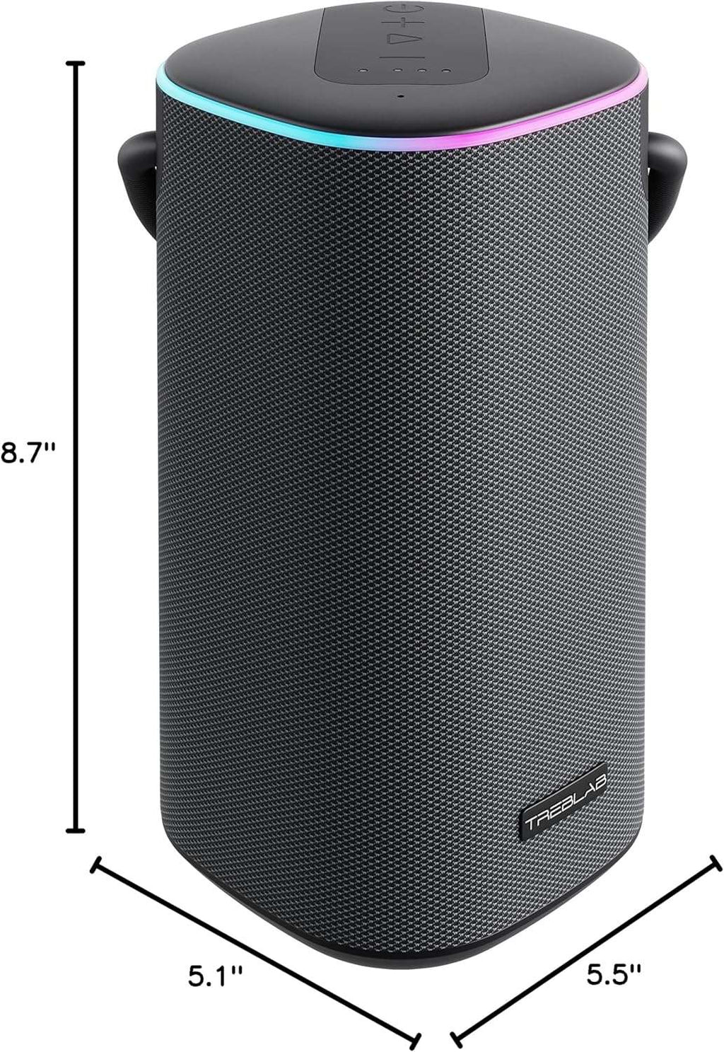 TREBLAB BassBoost Bluetooth Speaker with RGB Glow - Decor by Handbags Specialist Headquarter | Available at Handbags Specialist Headquarter