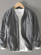 Men's Plus Size Zip Up Long Sleeve Jacket - Men's jackets by Trendsi | Available at Handbags Specialist Headquarter