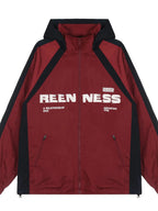 Men's Letter Zip Up Hooded Windbreaker Jacket - Men's jackets by Trendsi | Available at Handbags Specialist Headquarter
