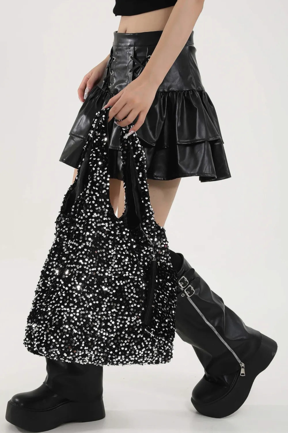 Sequin Polyester Handbag - Tote Bag by Trendsi | Available at Handbags Specialist Headquarter