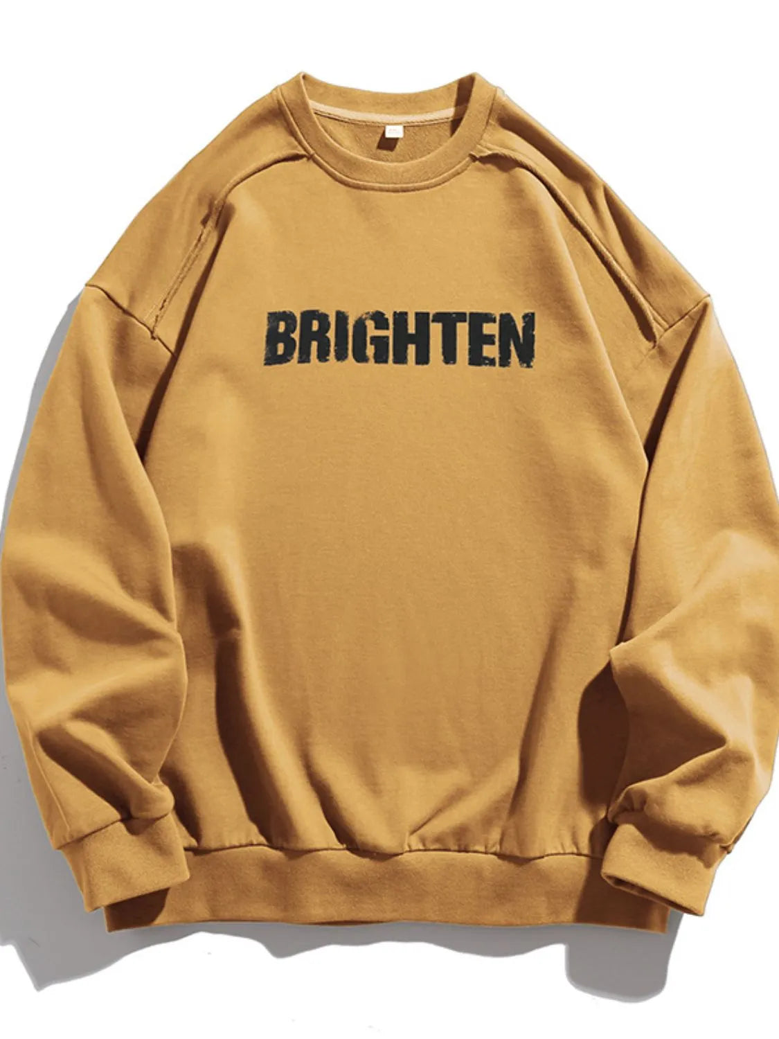 Men's Letter Graphic Round Neck Long Sleeve Sweatshirt - Men's Sweatshirts by Trendsi | Available at Handbags Specialist Headquarter