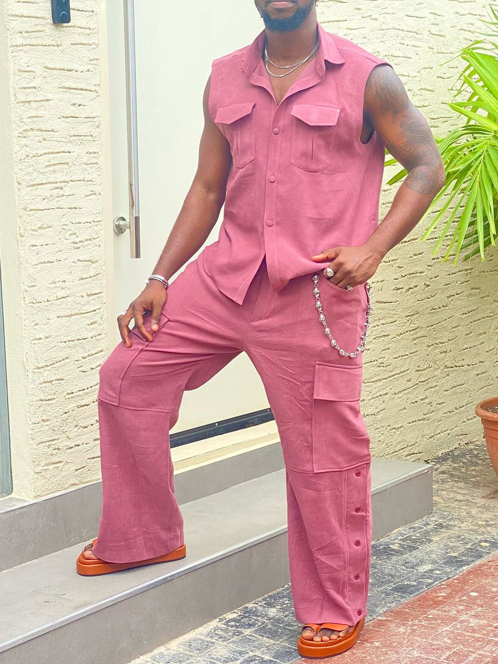 CargoCool Duo: Sleeveless Shirt & Pants Set