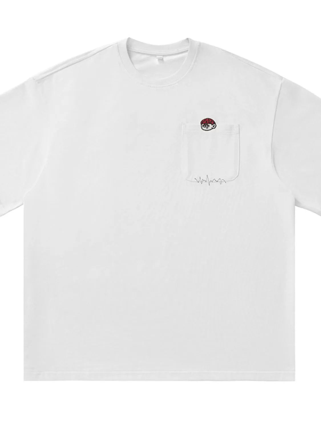 Men's Plus Size Round Neck Embroidered T-Shirt - Men's T-Shirt by Trendsi | Available at Handbags Specialist Headquarter