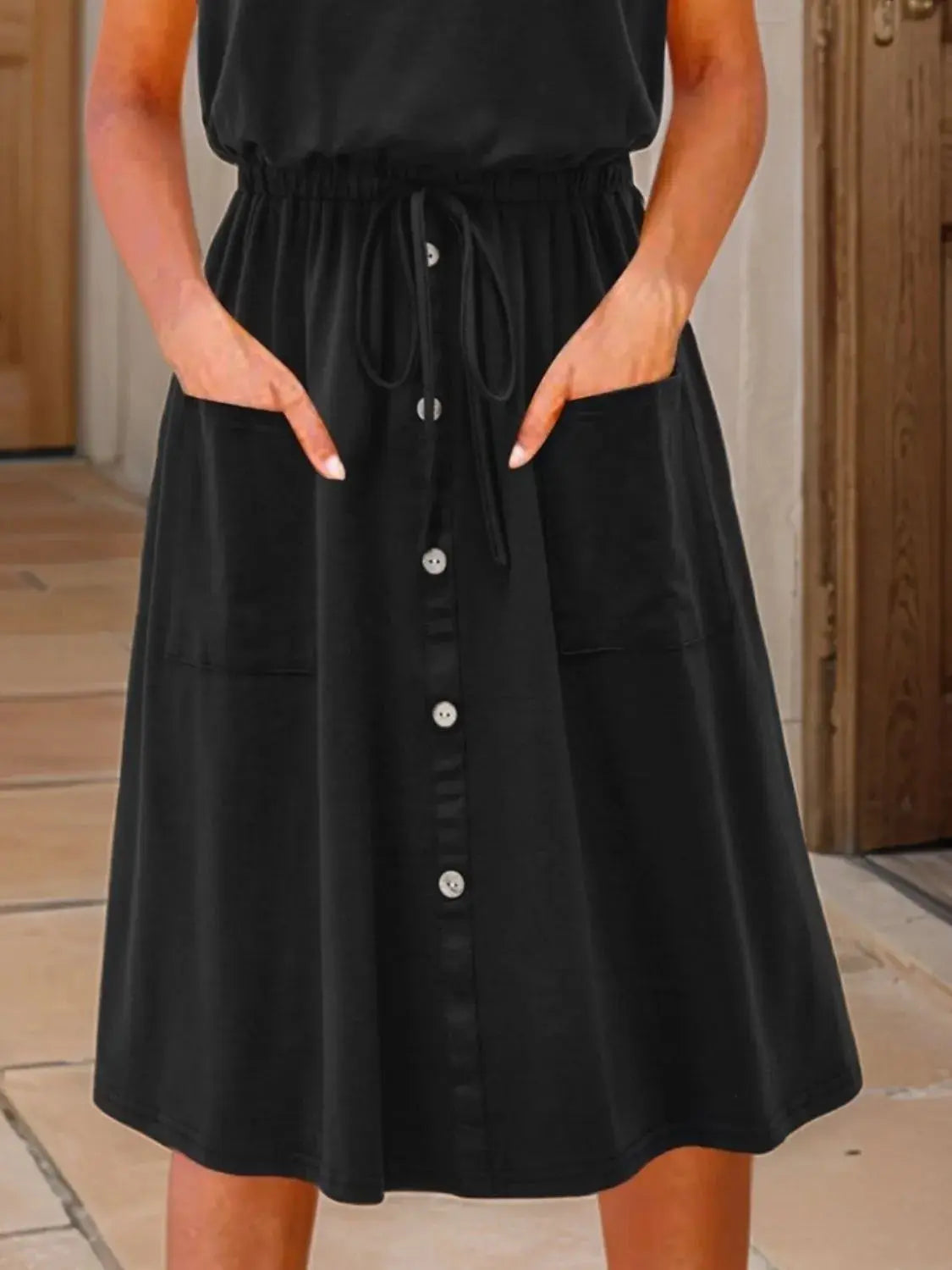 Full Size Round Neck Sleeveless Tank Dress Plus Size - Women Plus Size by Trendsi | Available at Handbags Specialist Headquarter