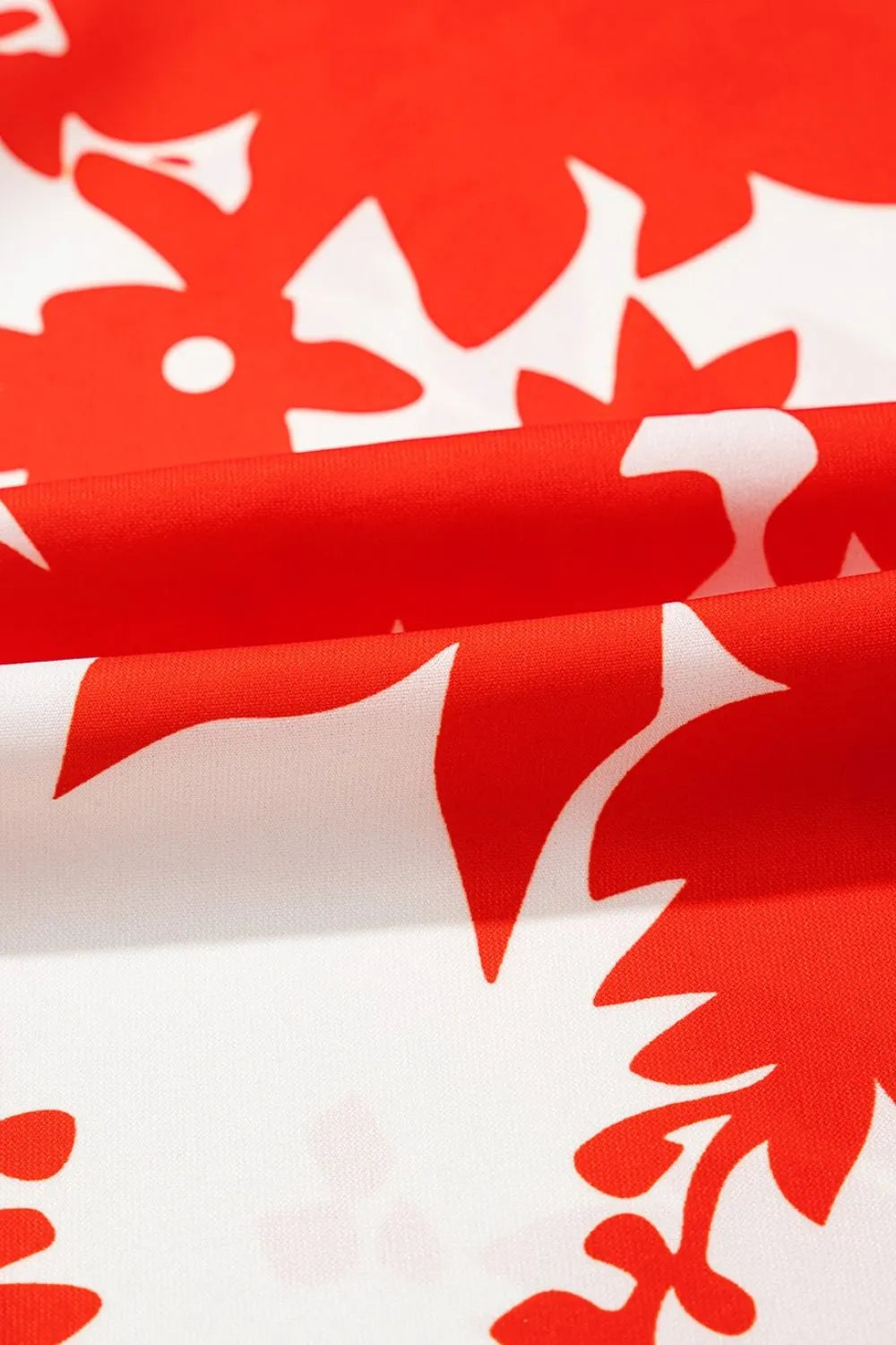 Plant Print Tiered Ruffled Sleeve Tie Neck Blouse - Tops by Trendsi | Available at Handbags Specialist Headquarter