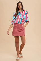 Annie Wear Comfort Stretch Cotton Slit Detailed Mini Skirt - Skirts by Trendsi | Available at Handbags Specialist Headquarter