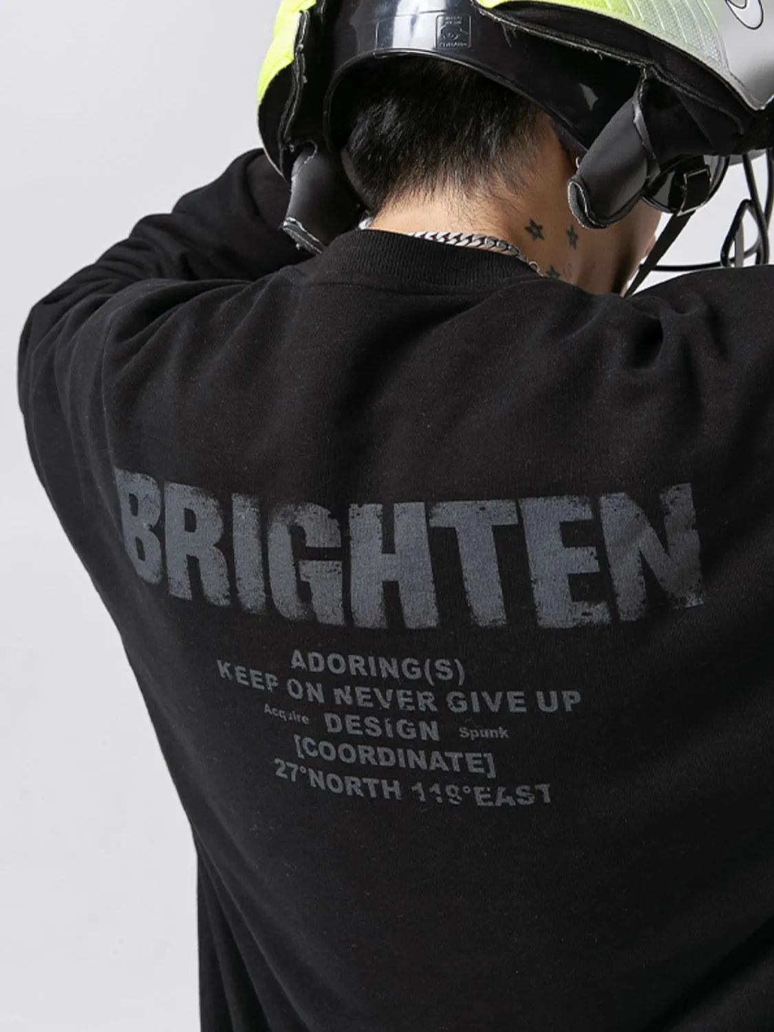 Men's Letter Graphic Round Neck Long Sleeve Sweatshirt - Men's Sweatshirts by Trendsi | Available at Handbags Specialist Headquarter