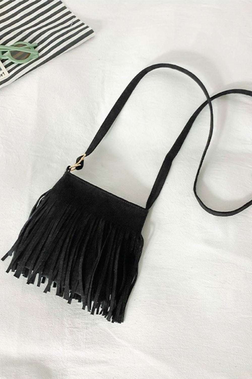 Adored PU Leather Crossbody Bag with Fringe - Crossbody Bag by Trendsi | Available at Handbags Specialist Headquarter