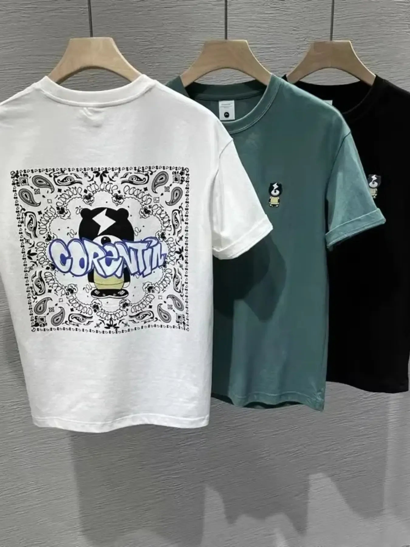 Men's Full Size Graphic Round Neck T-Shirt Plus Size - mens-shirts by Trendsi | Available at Handbags Specialist Headquarter