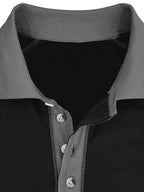 Men's Contrast Collar Long Sleeve Polo Shirt - Men's Polo shirt by Trendsi | Available at Handbags Specialist Headquarter