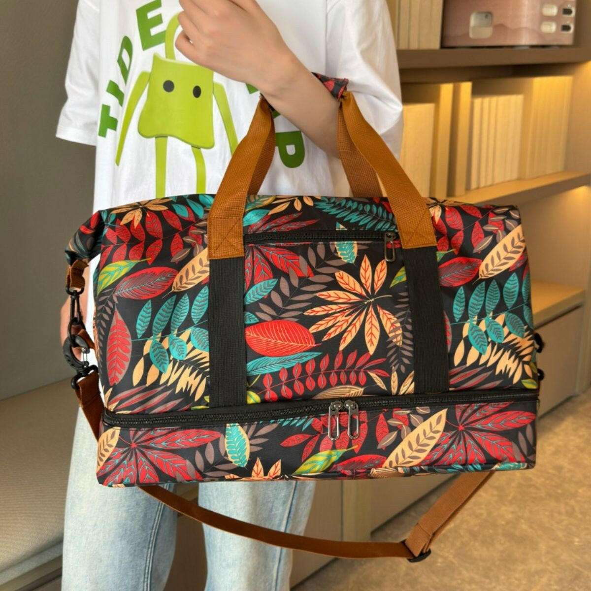 Canvas Printed Travel Bag - Luggage Travel Bags by Trendsi | Available at Handbags Specialist Headquarter