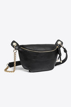 PU Leather Chain Strap Crossbody Bag - Crossbody Bag by Trendsi | Available at Handbags Specialist Headquarter